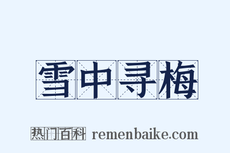 雪中寻梅是什么意思的图片